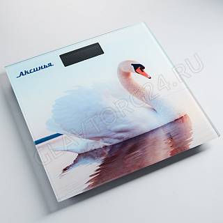 Весы напольные электронные АКСИНЬЯ КС-6010 180кг Белый лебедь 