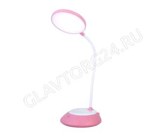 Свет. настольный Ultraflash UF-744 C14 Розовый (LED наст св-к, 6 Вт, диммируемый, CCT)