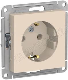 Механизм розетки 1-м СП ATLAS DESIGN с заземл. 16А беж. SchE ATN000243
