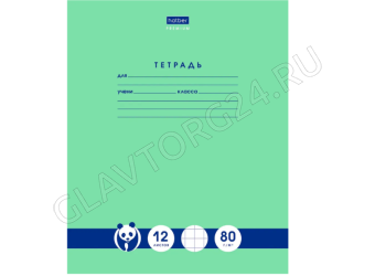 Тетрадь 12л клетка "Панда-Тетрадь"/скругл.углы