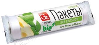 Пакеты д/завтрака GRIFON Bio 1л.(16*28,6км) ПНД 200шт в рулоне