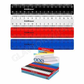 Линейка пл 15см Classic, непрозрачная /ассорти /коробка-дисплей NEW
