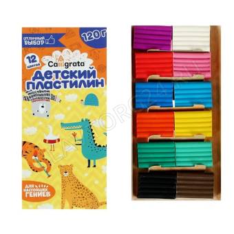 Пластилин 12цв 120г Calligrata 4774913
