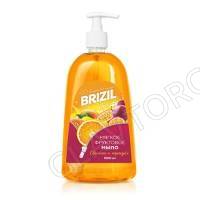 Крем-мыло жидкое BRIZIL BEAUTY Фруктовый поцелуй 1л с дозатором  апельсин и маракуйя