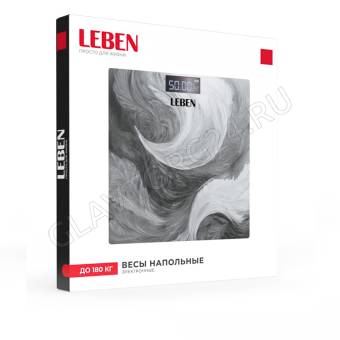 Весы напольные электронные LEBEN 252-101 180кг Grey серый