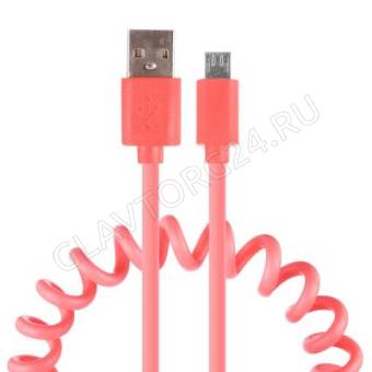 Кабель USB штекер-MicroUSB штекер FORZA 1м прорезиненный 1,5А микс
