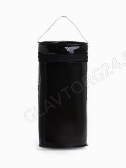 Косметичка ПВХ пл20, 11*11*20, отд на молнии, черный   10653549