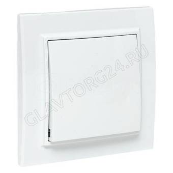 Выключатель 1-кл. СП Минск 10А IP20 бел. Basic EKF ERV10-021-10