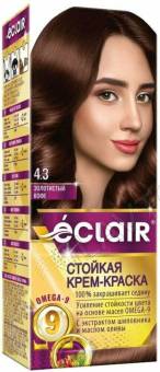 ECLAIR w9 Стойкая крем-краска д/волос № 4.3 золотистый кофе