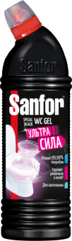 SANFOR WC 750мл gel Spesial black от известк.налета д/туал.комнат/15  