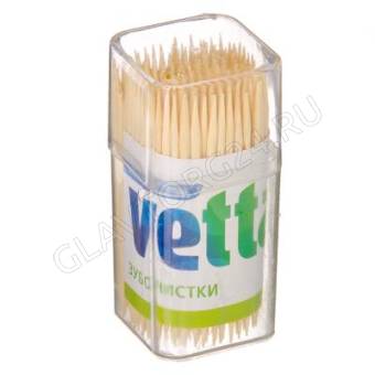 Зубочистки 150шт, бамбук, пластиковая упаковка Только по 12шт!!! VETTA арт.437-240