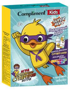 ПН Сompliment kids №1907 Superhero c ароматом жвачки (пена д/душа 200 мл + шампунь д/волос 200 мл+иг