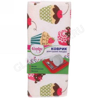 Коврик для сушки посуды 30*38см "Вкусняшки" арт. 335-255