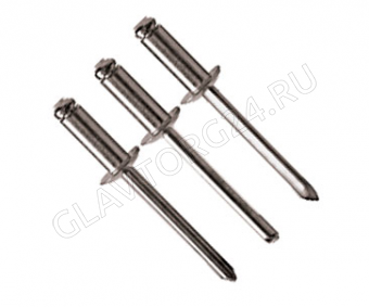 Заклепки вытяжные, алюмин. 50шт 4,0*6мм/23736д