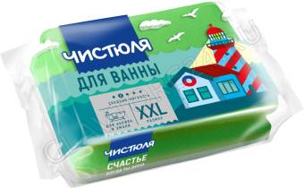 ЧИСТЮЛЯ губка для ванны АКРИЛ-ЭМАЛЬ деликатная размер XXL/57   П0309
