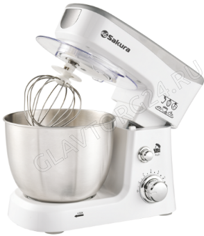 Миксер планетарный SAKURA SA-6327W 3,5л 1000Вт 3 насадки белый