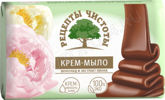 Крем-мыло туалетное Рец.Чистоты шоколад-экстракт пиона 100гр/96  