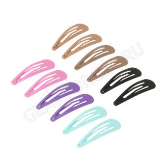 Заколки для волос тм ЮНИLOOK, 6шт, 5см, металл, 2-3 микса цветов, ACS-28