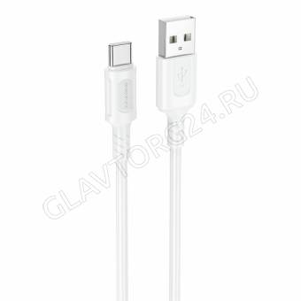 Кабель USB штекер-Type-C штекер BOROFONE BX111 1м ПВХ 3А белый