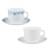 Чайная пара (чашка 250мл., блюдце 15 см) опаловое стекло, KFB250T/D60T Бьянко MILLIMI 2 дизайна