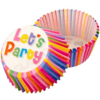 Набор формочек для кап-кейков 48шт, 5,5х3х7см, пергамент, 2 дизайна арт. 473-213