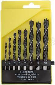 Набор сверл по дереву, пластиковый бокс, 8 шт.(3-4-5-6-8-9-10 мм) 36103