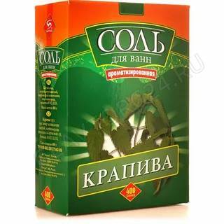 Соль д/ванн Крапива 400г/32шт Бийск