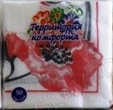 Салфетки бум. 50шт с рис./60шт Маки №2 Омск