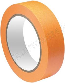 Лента малярная золотистая, рисовая бумага, термостойк.100°C, УФ-стойкость до 30 дней, 24мм*25м