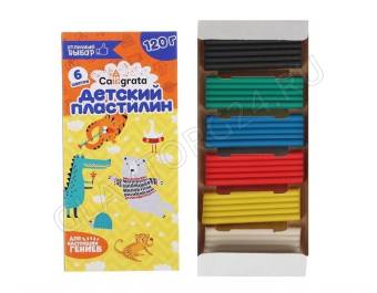 Пластилин 6цв 120г Calligrata 4774906