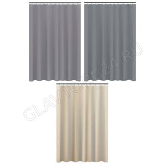 VETTA Шторка для ванной, с утяжелителем, полиэстер, 80 г/м2, 180x180 см, Однотон, 3 диз, 621