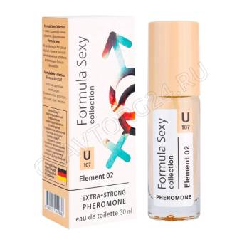 Туалет вода с феромон унисексFormula Sexy Element 02 U107 (Формула Секси Элемент 02 U107)-30 мл