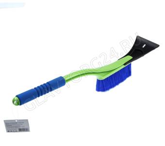 Щётка со скребком Oktan, 54 см, с мягкой ручкой, зелёная 4652602/А3-01-05