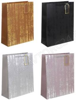 Пакет тм Fntastic подарочный, с шильдиком, L 32x26x10см, тиснение, бумага, арт.11, 4 дизайна