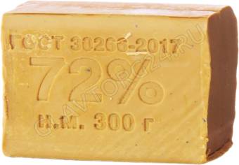 Мыло хозяйственное 72% твердое б/об 300 гр /33