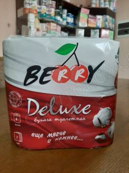 Туалетная бумага BERRY Delux 3-х сл. 4рул. 100% целлюлоза/14