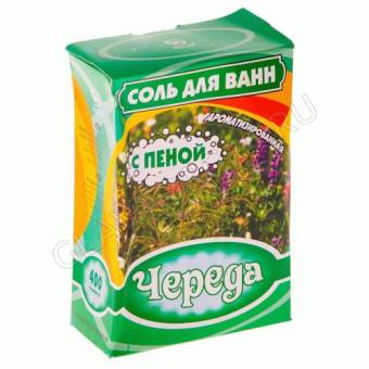 Соль д/ванн с пеной Череда 400г/32шт Бийск