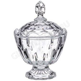 КОНФЕТНИЦА 300МЛ С КРЫШКОЙ 11*11*16СМ СТЕКЛО "MUZA"/12 арт. 355-281