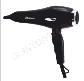 Фен SAKURA SA-4038BK 2400Вт черный 2 насадки АКЦИЯ