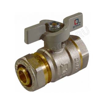 Кран шар. 20х1/2" ц/г бабочка CTM СТАНДАРТ CWPF1220