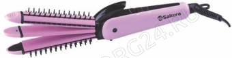 Стайлер SAKURA SA-4523PB 38Вт 95мм 3в1 черно-розовый Гофре