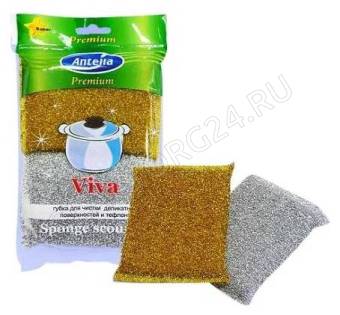 Губки д/тефлона и деликатных поверхностей VIVA 2шт