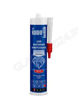 Клей монтажный KUDO HOME KBK-407 каучуковый универсальный, прозрачный, 280 мл
