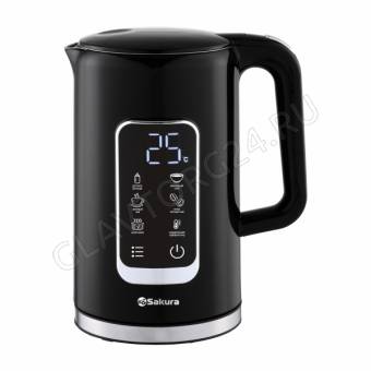 Чайник электрический SAKURA SA-2179DBK Premium 1,7л 2,2кВт нерж.сталь,пластик черный