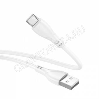 Кабель USB штекер-Type-C штекер BOROFONE BX121 1м ПВХ 3А белый