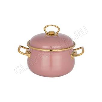 КАСТРЮЛЯ ЭМАЛИР. 2,0Л AGNESS С КР. DELUXE 16X11СМ ИНДУК. ЦВЕТ: ФРАНЦ.РОЗА/6 арт. 951-115