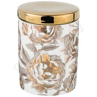 БАНКА 700МЛ Д/СЫП. ПРОДУКТОВ "GOLDEN ROSE" БЕЛАЯ/12 арт. 133-319 РАСПРОДАЖА!