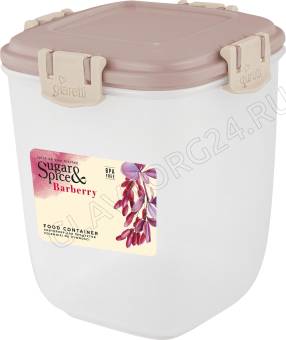 Контейнер для продуктов Sugar&Spice Barberry герметичный 0,9л высокий фисташка