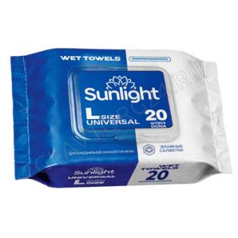 SUNLIGHT Влажные полотенца  Universal 20 шт L/32 шт/уп