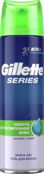 Gillette Гель д/бр. Series 200мл д/чувств.кожи/успокаи /6шт.